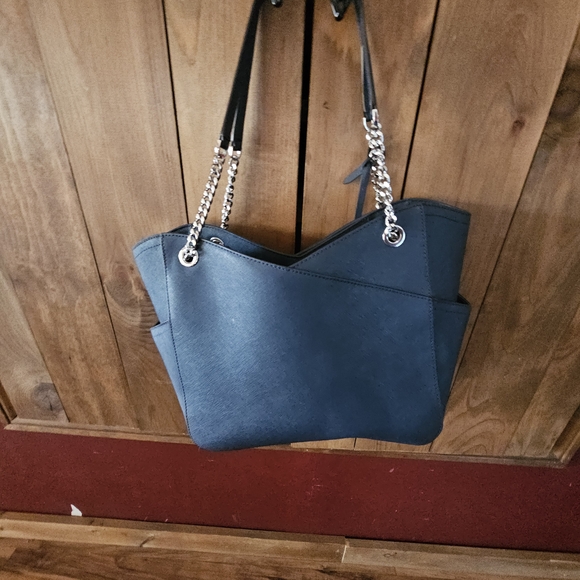 Michael Kors Black Leather Tote Bag - Picture 3 of 7